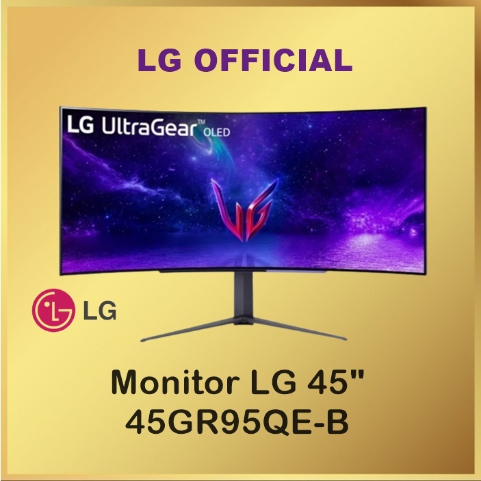 Jual Monitor LG 45" 45GR95QEB OLED WQHD 240Hz 3ms UltraGear Gaming