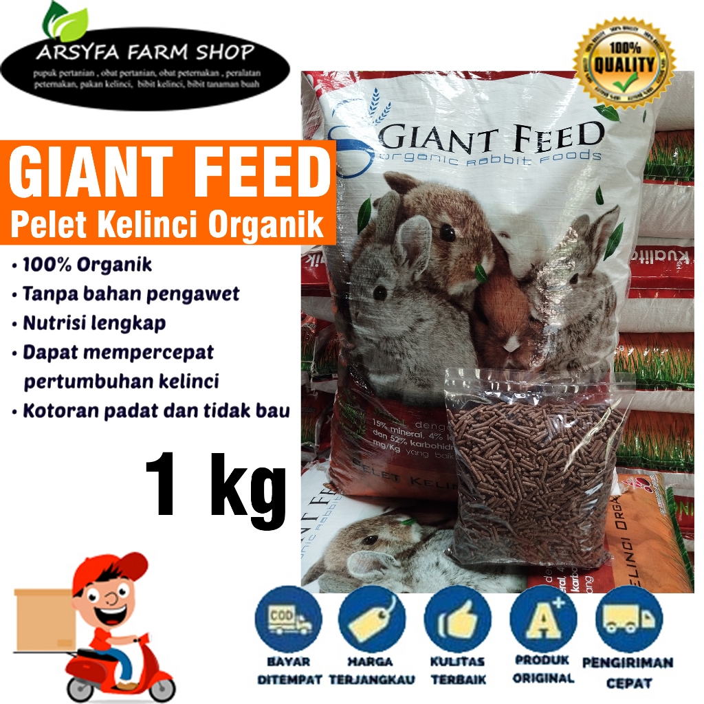 Jual Giant Feed Pakan Pelet Kelinci Organik Kg Shopee Indonesia