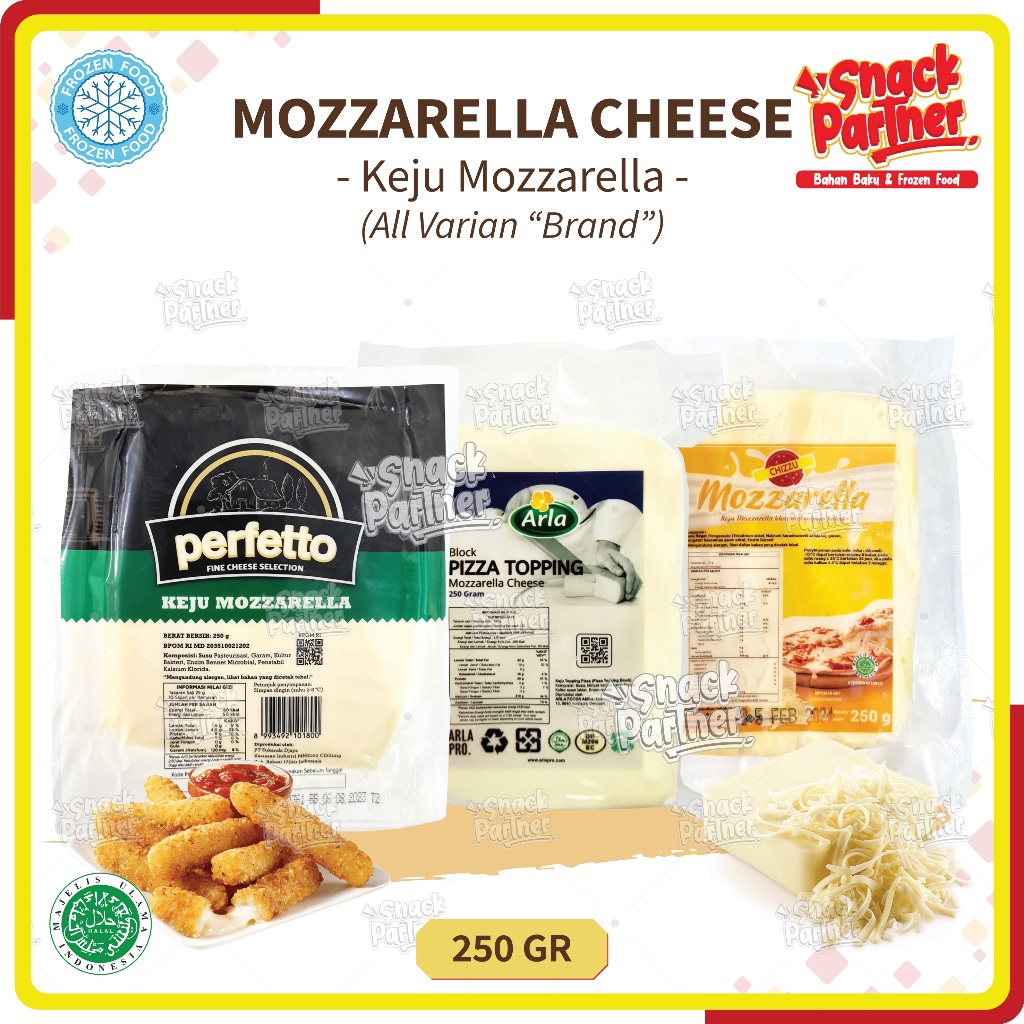 Jual MOZZARELLA 250 GR - PERFETTO ARLA CHIZZU - Keju Mozarela Mozarella ...
