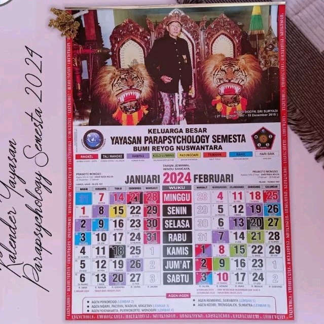 Jual Kalender Jawa 2024 Yayasan Parapsychology Semesta Kalender YPS ...