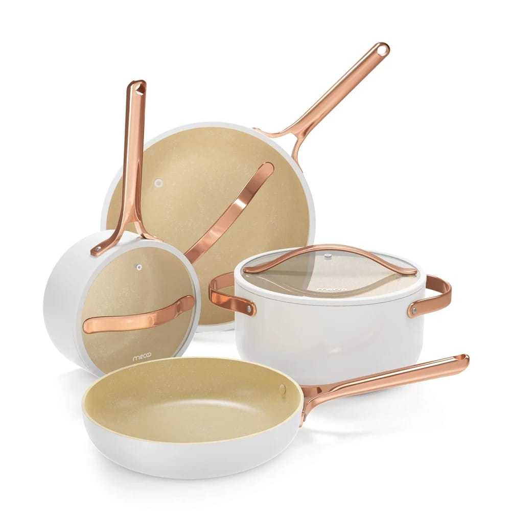 Jual Mecoo Most Aesthetic Premium Non-stick Cookware 7 PCS Granit Anti ...
