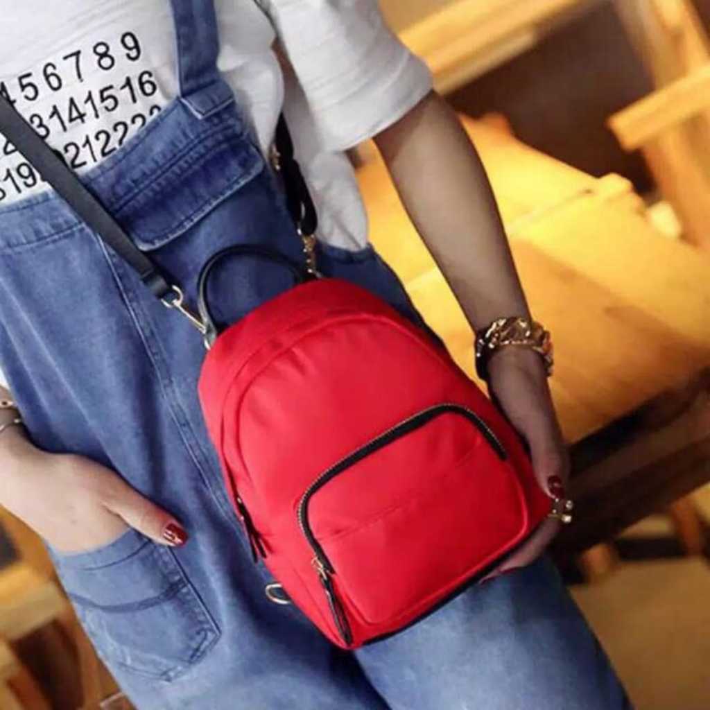 Jual Shella_Bag / Ransel Mini Wanita Tas Ransel Wanita Motif Polos ...