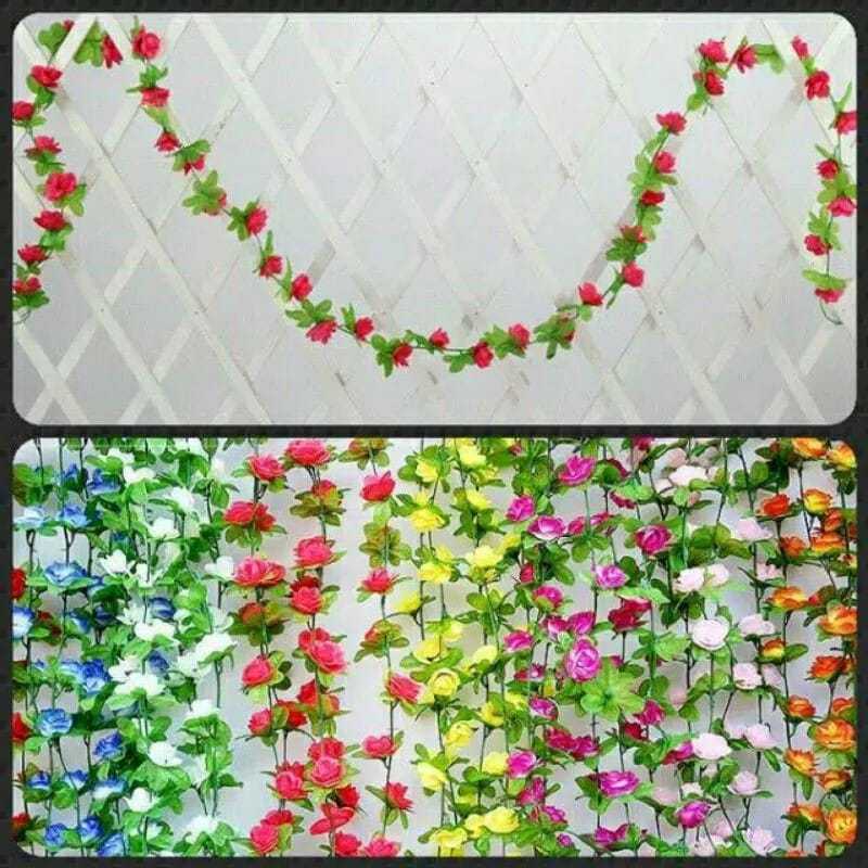 Jual DAUN RAMBAT PEONY RAMBAT GANTUNG JUNTAI BUNGA PLASTIK | Shopee ...
