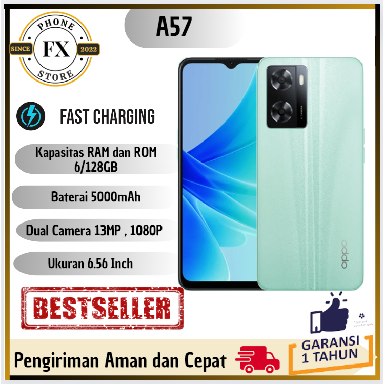 Jual SmartPhone OPPO A57 RAM 6/128GB FAST CHARGING 33W Full Sett ...