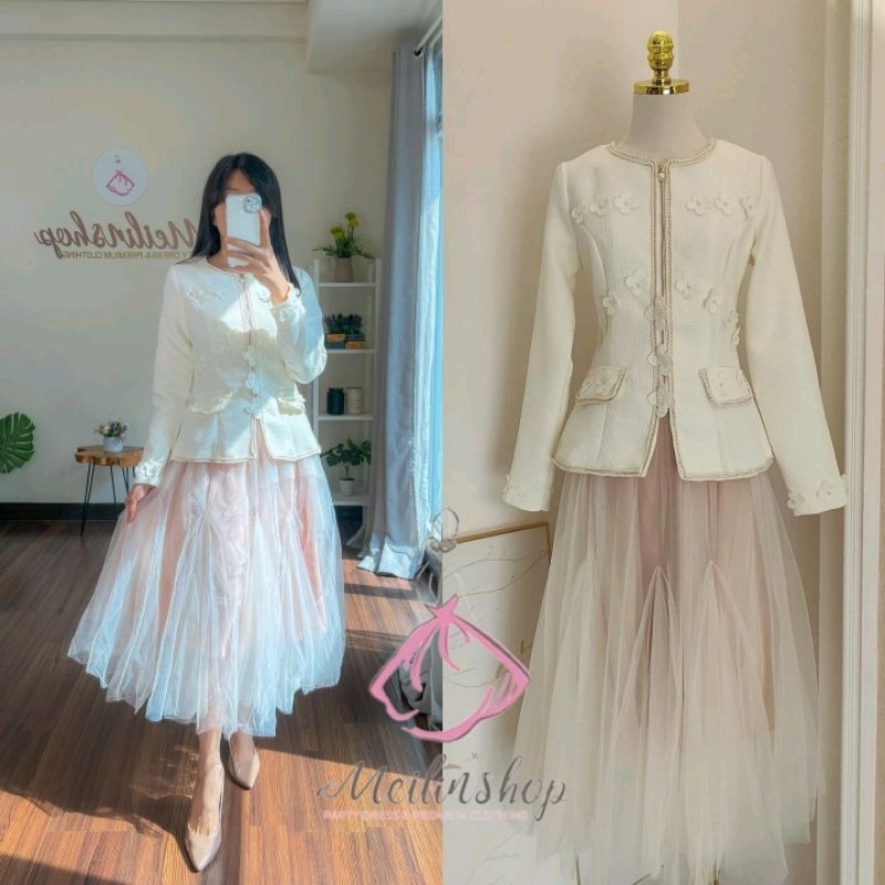 TULLE SKIRT AND BLAZER SET