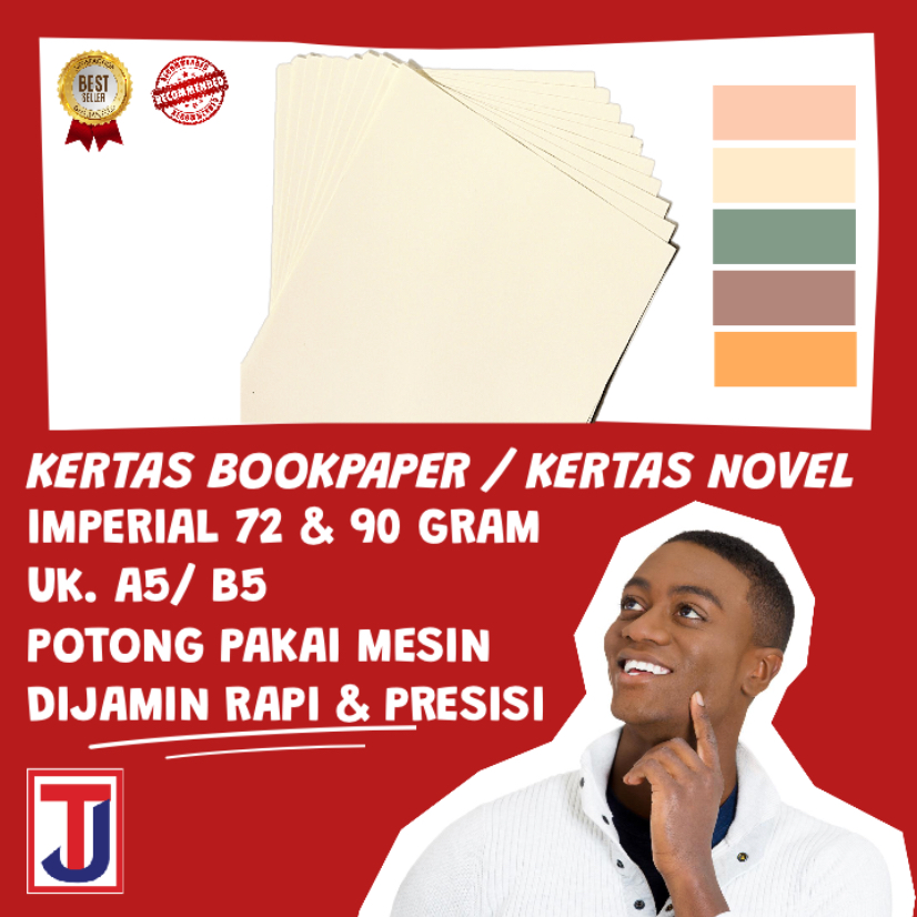 Jual BOOKPAPER 90 gsm A5 PER RIM BOOK PAPER A5 90gsm