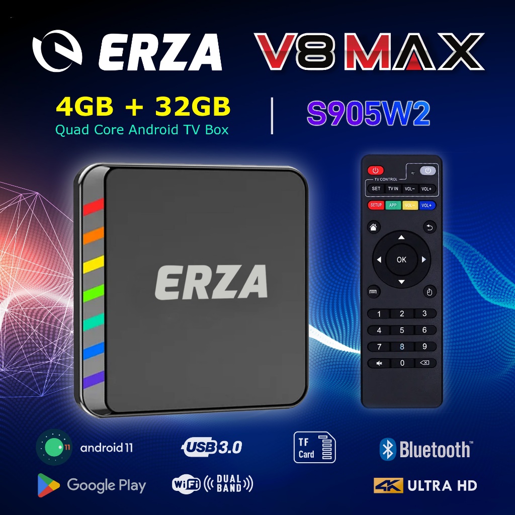 Jual TV Box Android V8 Max 4GB 32GB Quad Core 4K 2.4G 5.8G WIFI ...