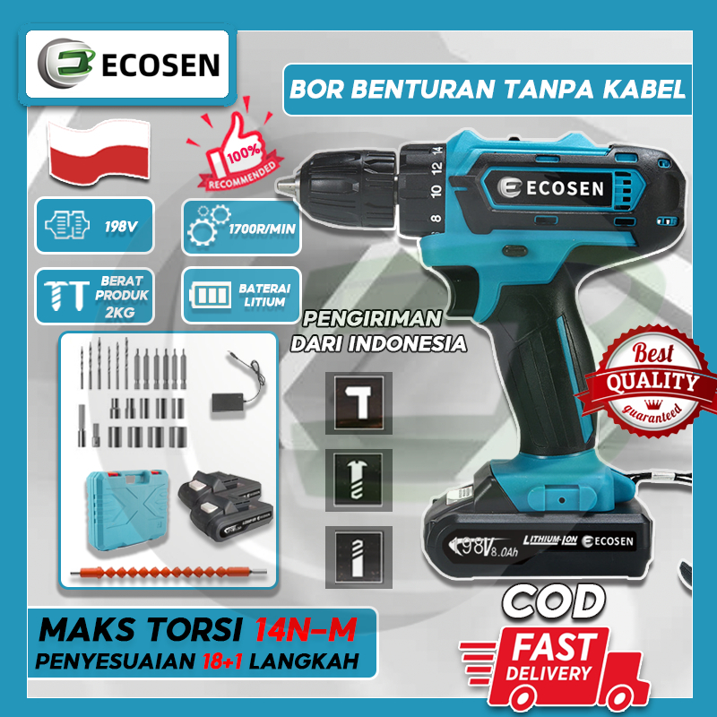 Jual Mesin Bor Baterai Vf Bor Listrik Tangan Cordless Drill Battery Battery Bor Set Bor Cas