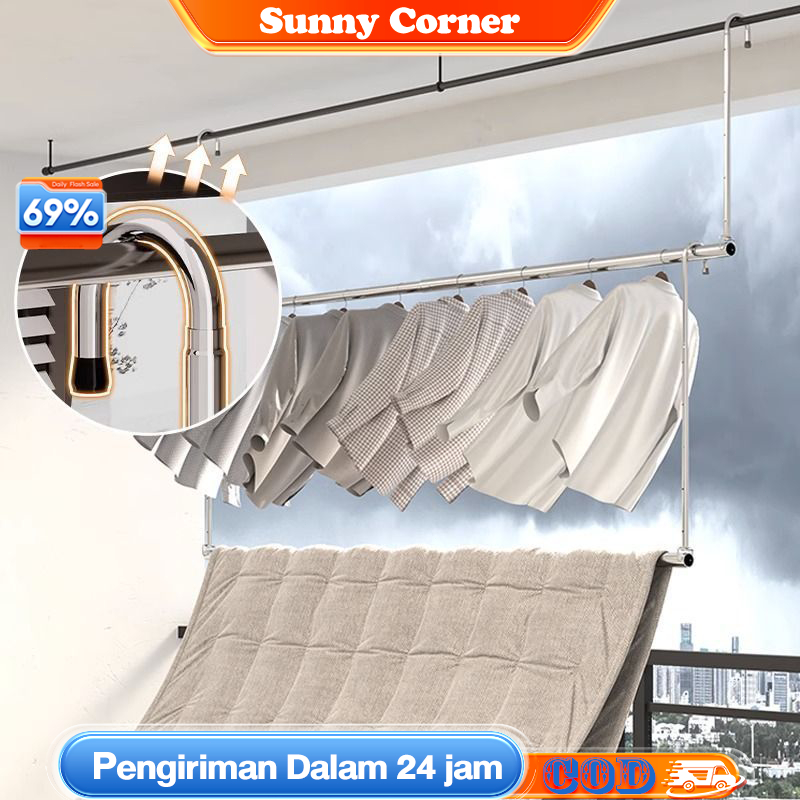 Jual Jemuran Portable Lipat Dinding Stainless Steel Jemuran Gantung