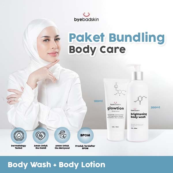 Jual Byebadskin Bundling Hemat Glowtion dan Body Wash Shopee Indonesia
