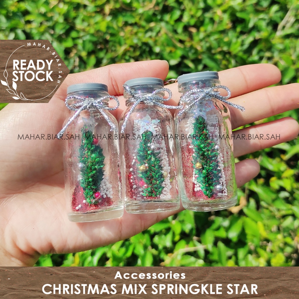 Jual RS Christmas Tree Mix Springkle keychain 15ml / Keychain ...