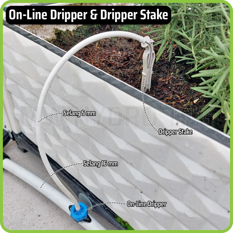 Jual SIRRIS, Irigasi Tetes, Dripper Stake / Big Flow Stick Dripper for ...