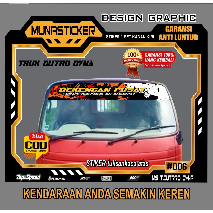 Jual STICKER TULISAN KACA ATAS TRUK DUTRO DYNA CARRY T120SS | Shopee ...