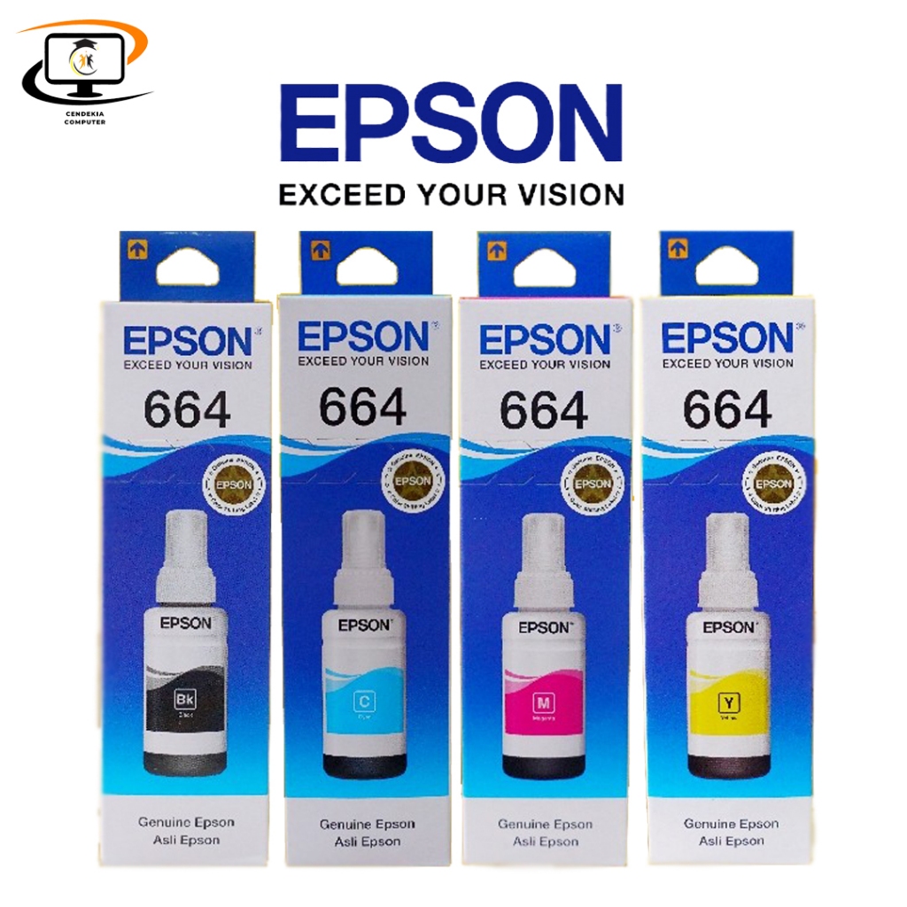 Jual 1 Set Tinta Printer Tinta Epson 664 T664 T6641 Original 70ml Shopee Indonesia 9696