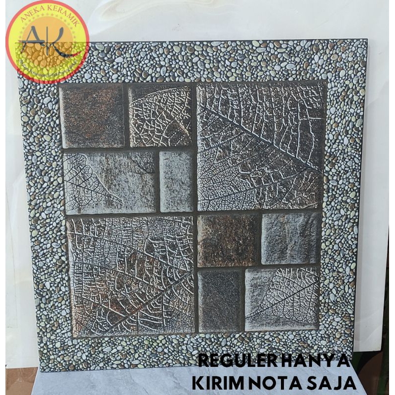 Jual Keramik Lantai Teras Garasi Dinding Kasar Motif Batu Alam Timbul