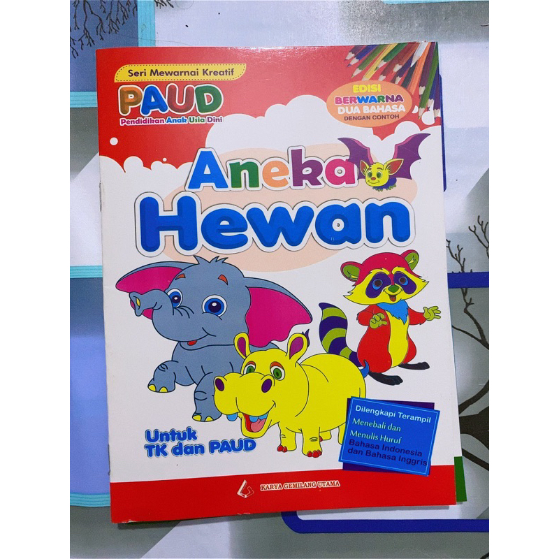 Jual Buku Mewarnai KGU Dilengkapi Dengan Menulis Dan Menebali Huruf ...