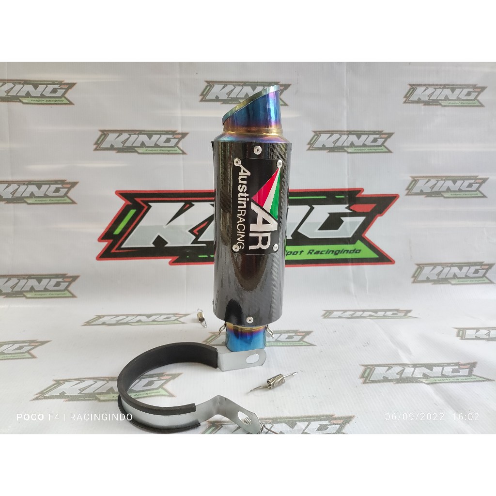 Jual Escape austin racing entrada de carbono azul 51 mm gancho de pera ...