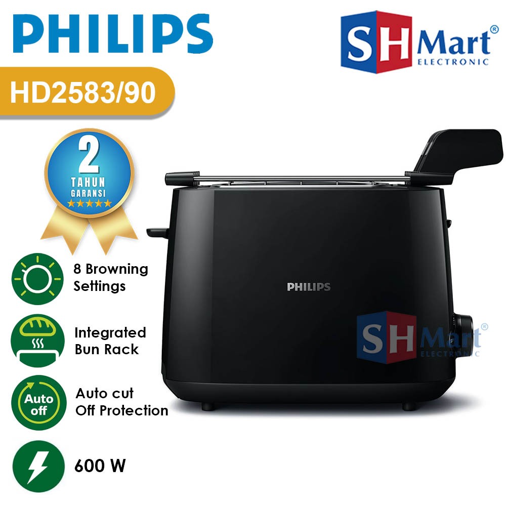 Jual TOASTER PHILIPS HD2583/90 BUNWARMER WITH SANDWICH RACK HD2583