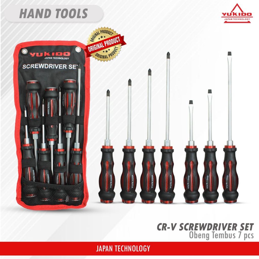 Jual [ YUKIDO ] OBENG SET 7 PCS TEMBUS KETOK SCREWDRIVER SET 7 PCS go ...