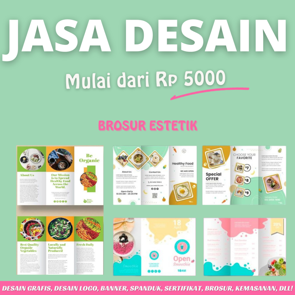 Jual Jasa Desain Grafis Estetik Desain Logo Banner Spanduk Sertifikat Brosur Kemasanan