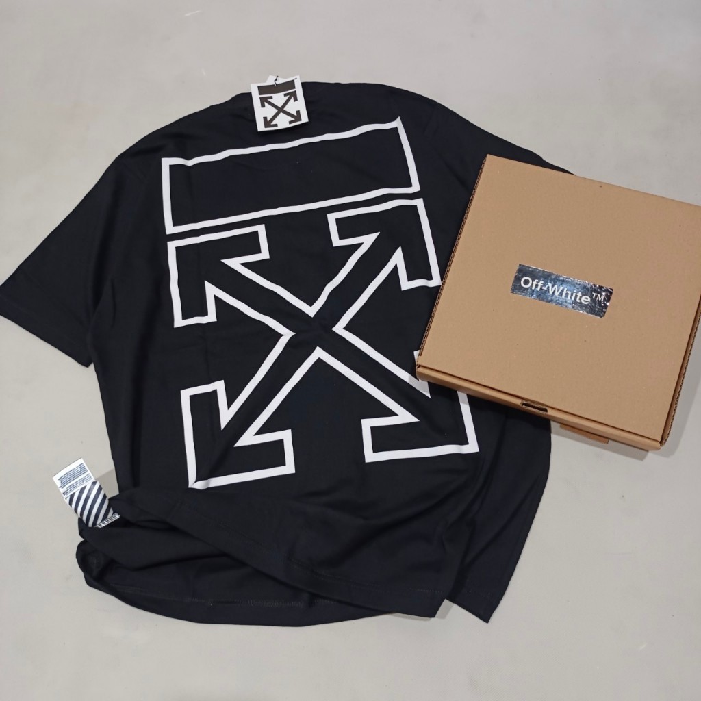 Jual Baju Kaos Pria Off White Arrow Galaxy Hitam 24s | Shopee Indonesia