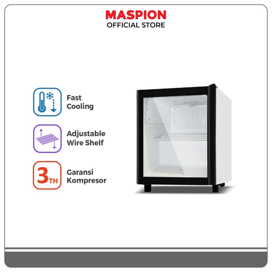 Jual MASPION MINI SHOWCASE PORTABLE MINI BAR USG 063 KAPASITAS 63 LITER ...