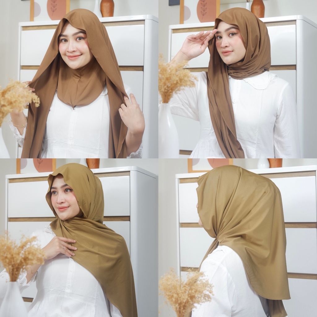 Jual Pashmina Kaos Oval Inner In Jersey Menutup Leher Dada Shopee