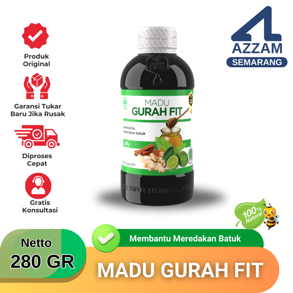 Jual Madu Gurah Fit 280 Gram Gurahfit Original Obat Herbal Batuk Berdahak Kering Sesak Radang 2481