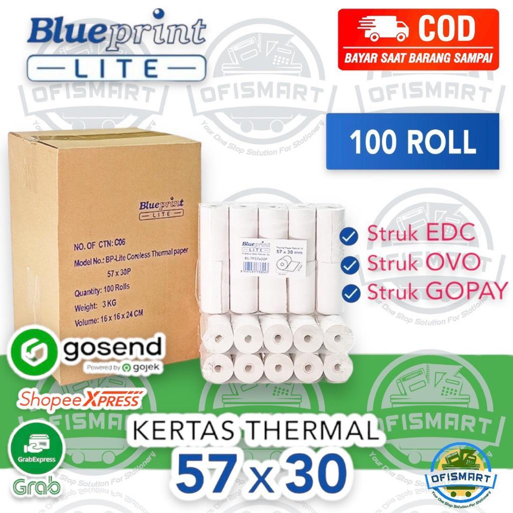Jual Blueprint Lite Kertas Thermal Struk 57x30mm | @1Karton=100RoL ...