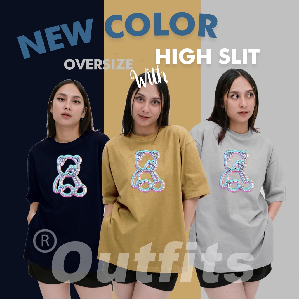 Nevada Oversize Bear No More Rules Kaos Lengan Pendek Wanita