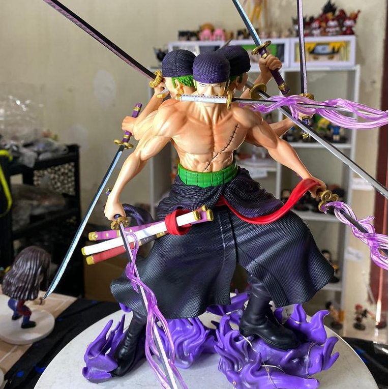 Jual LED Action Figure Rorono Zorro One Piece Figure Zorro Ashura 3 ...