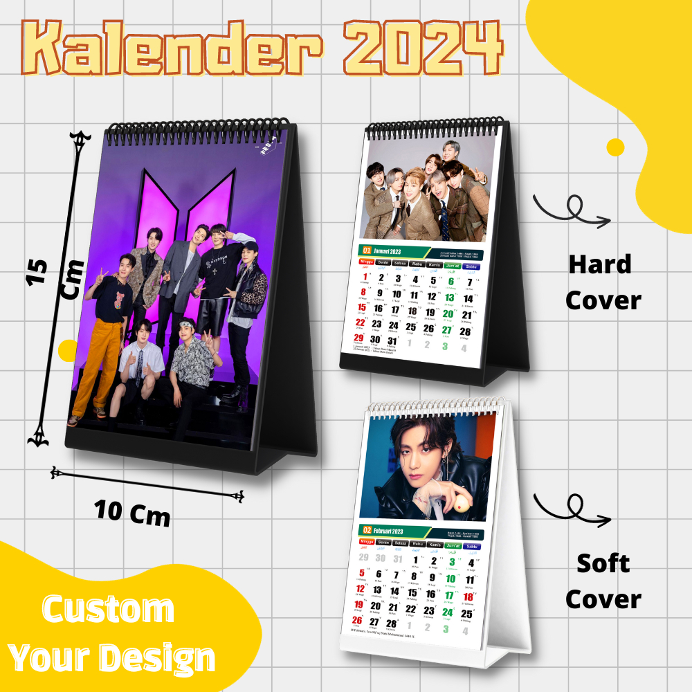 Jual Calendar / Kalender Meja 2024 Kpop BTS / Custom Kalender | Shopee ...