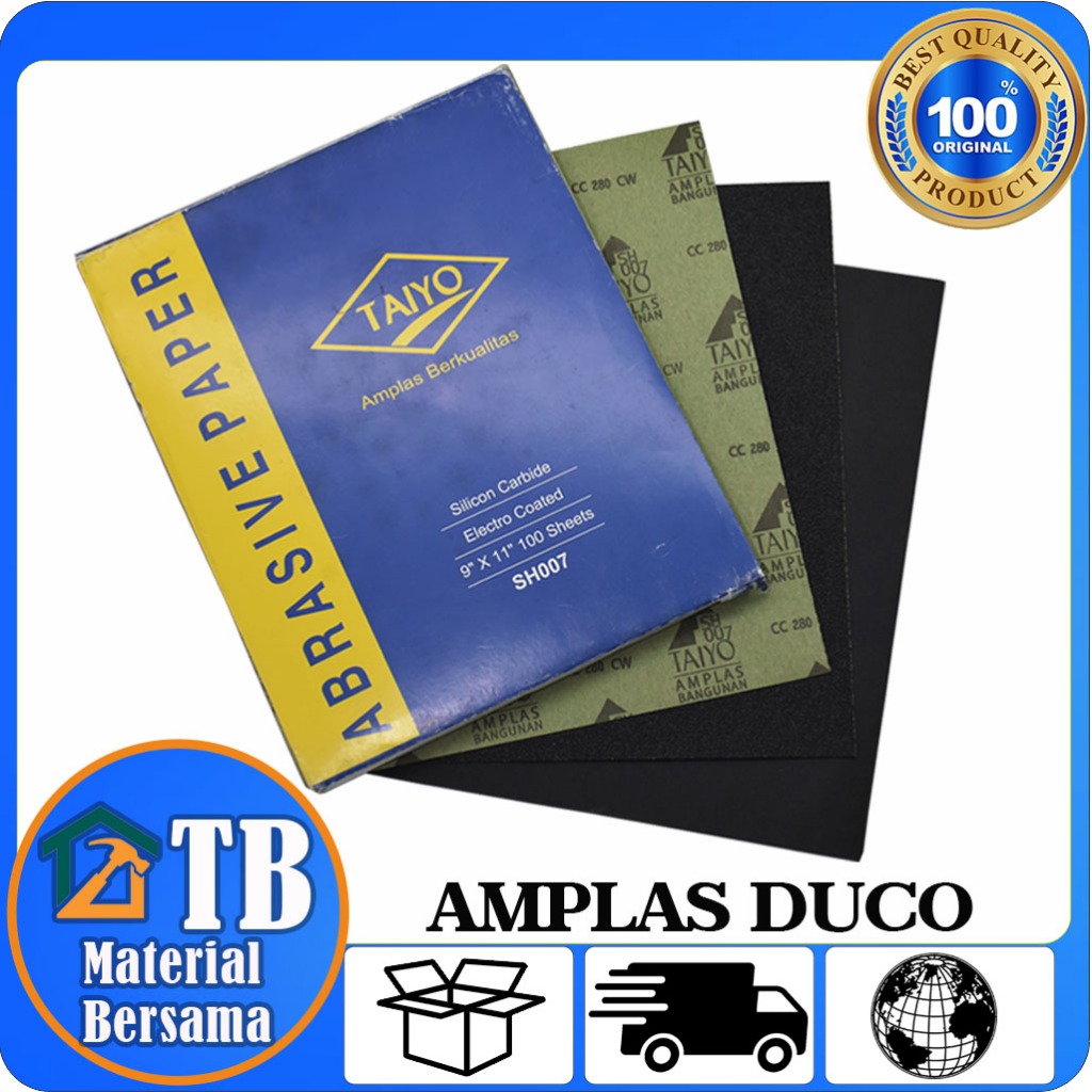 Jual Taiyo Amplas Duco / Kasar Halus / Professional Sandpaper Waterproof / Abrasive Paper