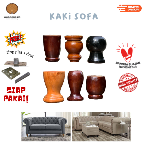Jual WOODENESIA Kaki Kursi Sofa Springbed Dipan Kayu Mahoni | Shopee ...