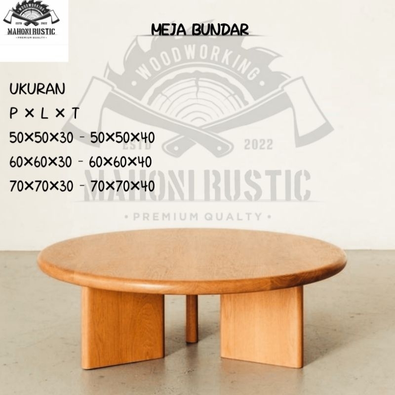 Jual Meja bulat minimalis/meja lesehan/meja bundar ruang tamu coffee