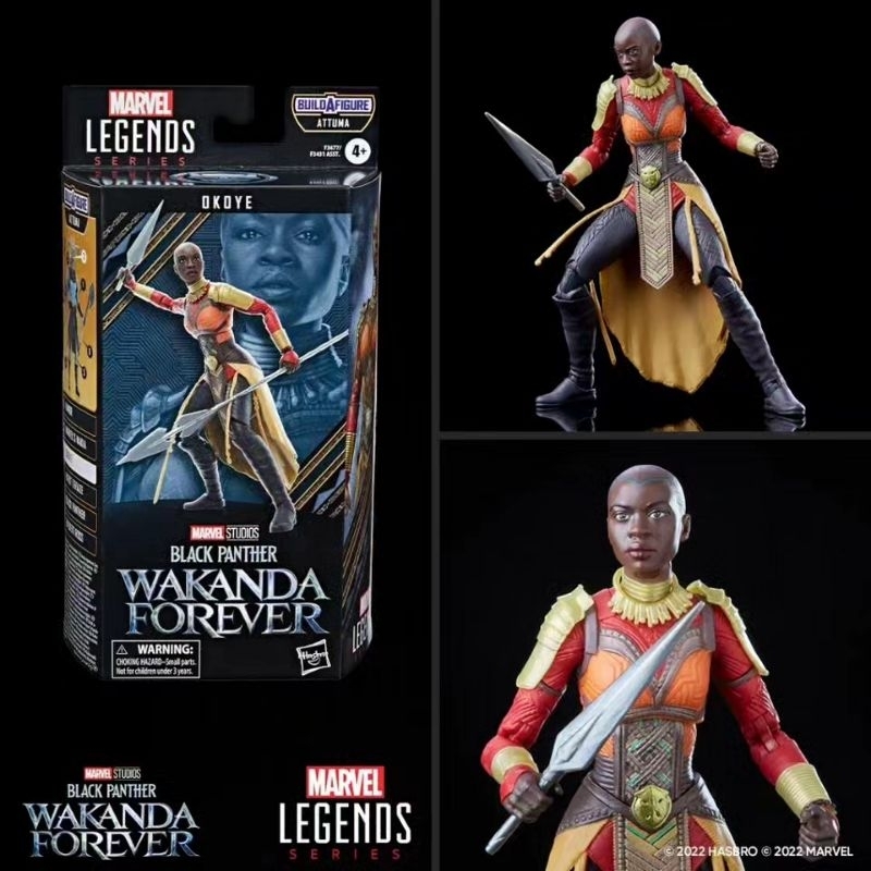 Marvel Legends Series Okoye Figur – 15 Cm Action-Figur Aus Black Panther Wakanda Forever | Mit Speer Und Build-A-Figure Teil