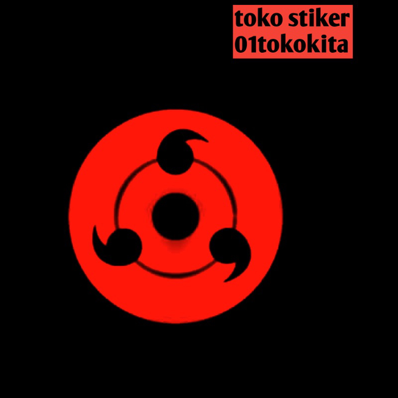 Jual Sticker cutting mata sharingan dan rinnegan sasuke 2 warna anime