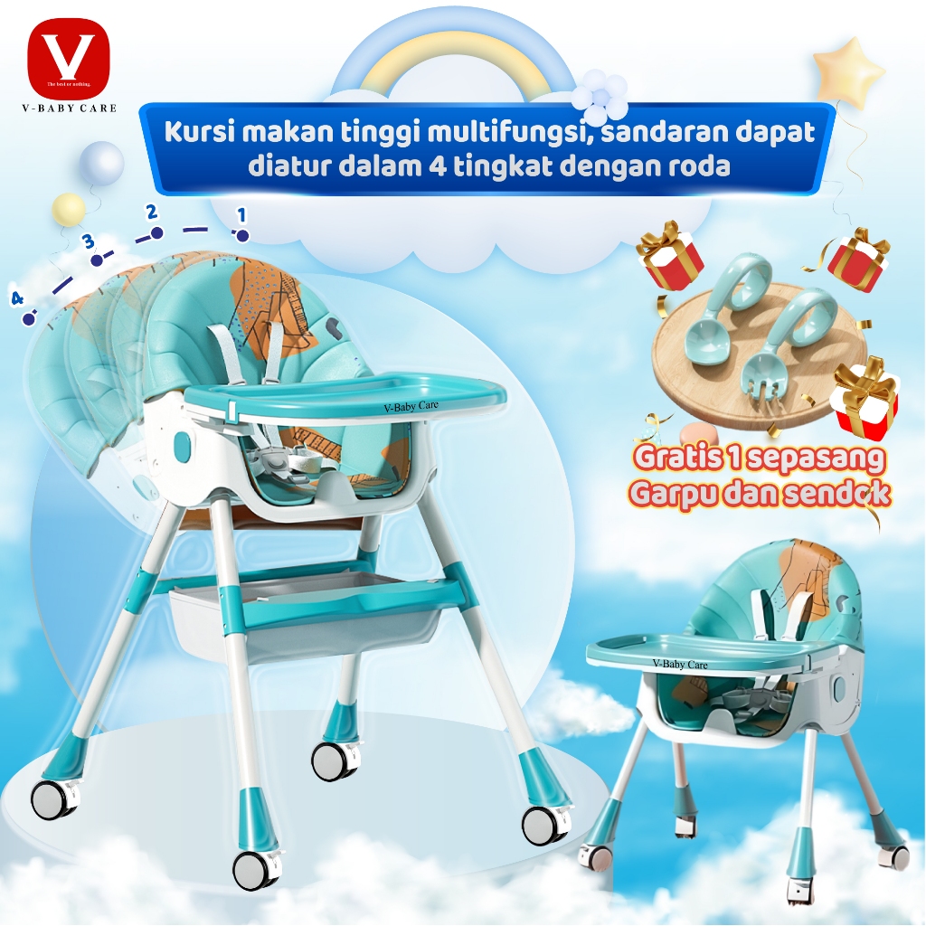 Jual V Baby Care Kursi Makan Balita Kursi Makan Bayi Multifungsi Kursi Makan Bisa Lipat Baby