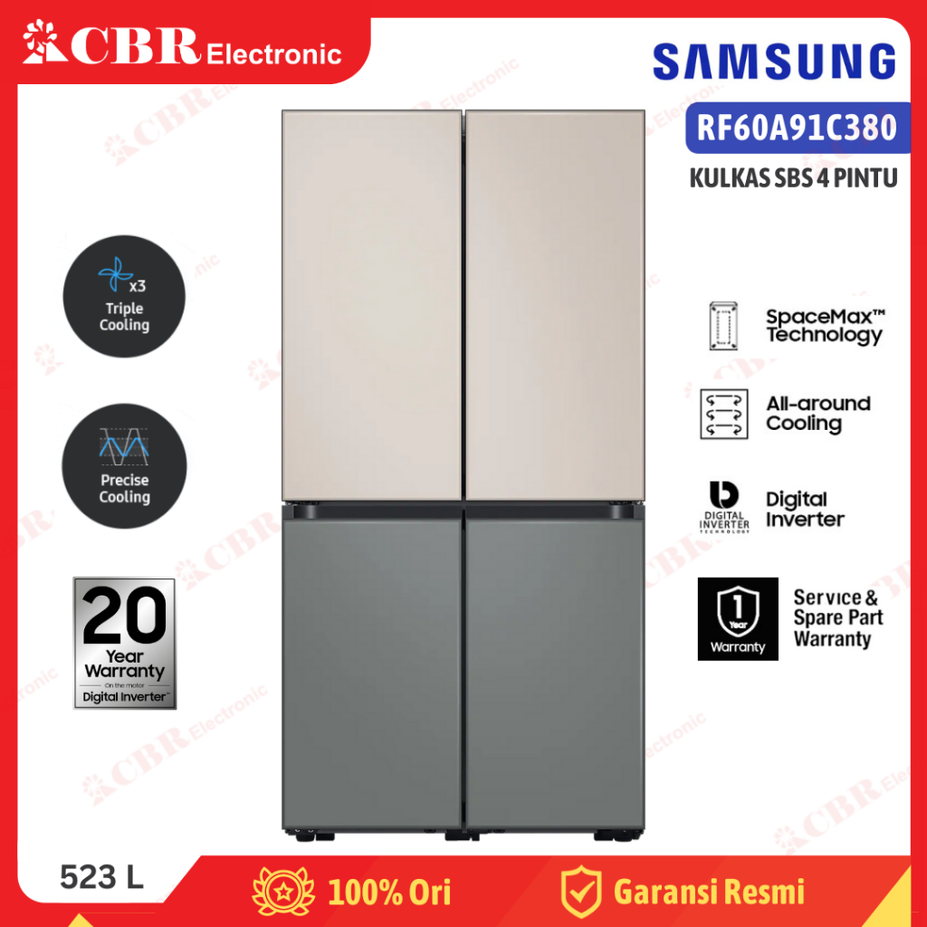 Jual Kulkas SAMSUNG Side By Side 4 Pintu RF60A91C380 (523L / Inverter