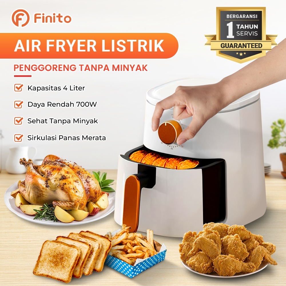 Jual Air Fryer 4L Mesin Penggorengan Tanpa Minyak Low Watt Ramah ...