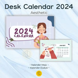 Jual Kalender 2024 Aesthetic Meja / Kalender Duduk Spiral / Kalender ...