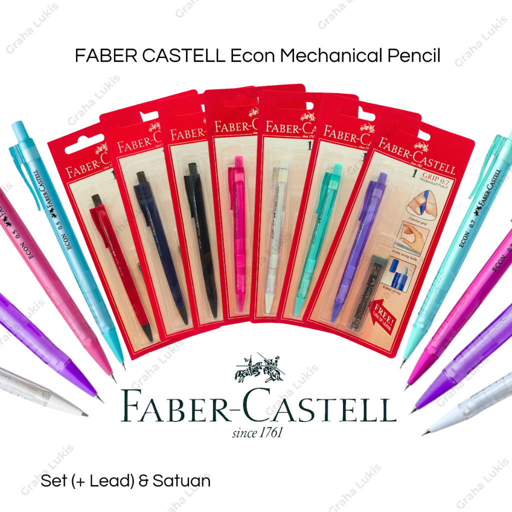 Jual Faber Castell Econ Mechanical Pencil Pensil Mekanik Mm Mm Shopee Indonesia