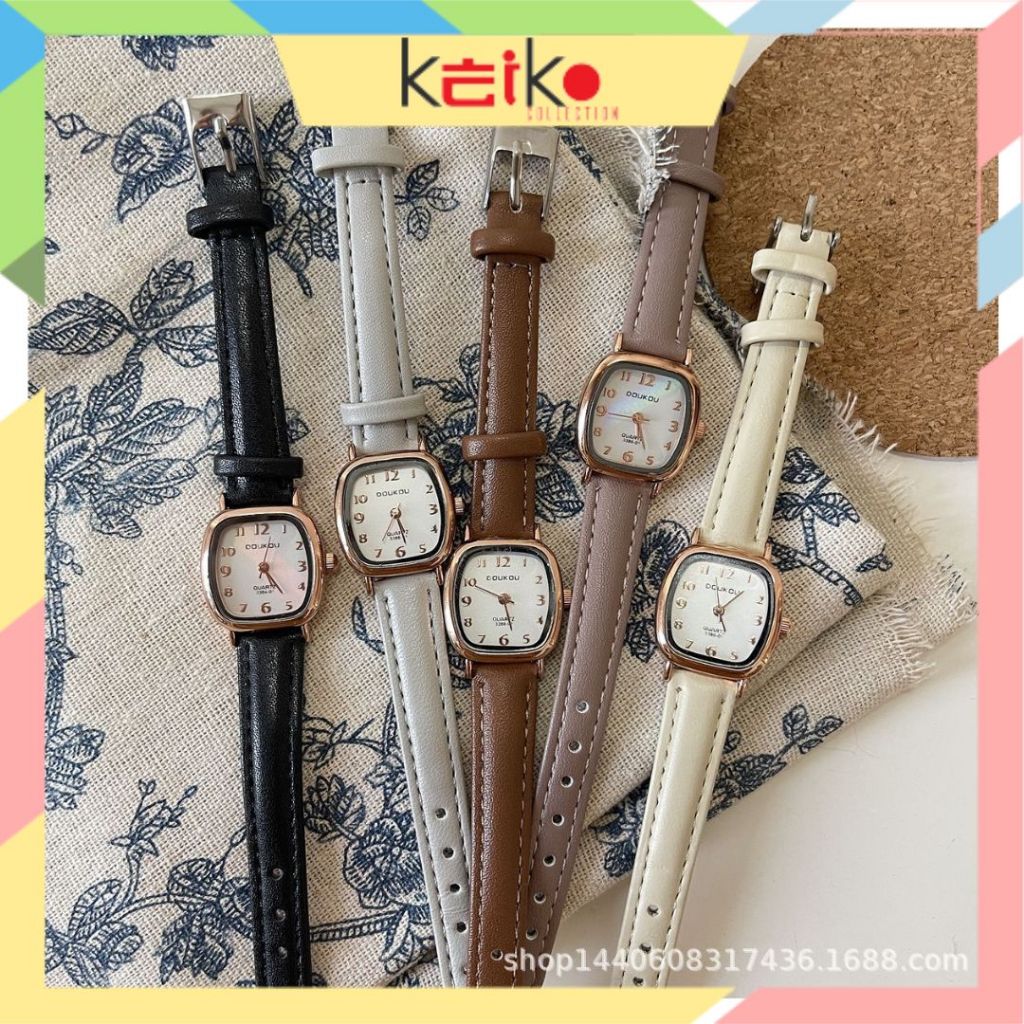 Jual Ankl008 Jam Tangan Quartz Strap Pu Analog Casual Gaya Retro Wanita