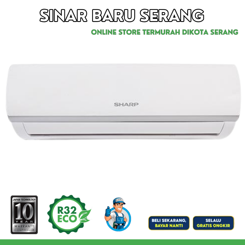 Jual AC SHARP 1/2PK AHA05ZCY LOW WATT R32 GOLD FIN EVAPORATOR