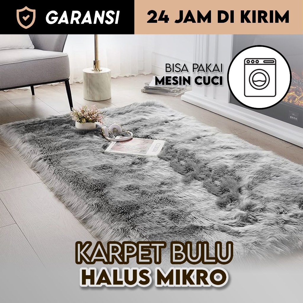 Jual Karpet Fluffy Bulu Lantai Carpet Tebal Alas Duduk Ruang Tamu Rumah ...