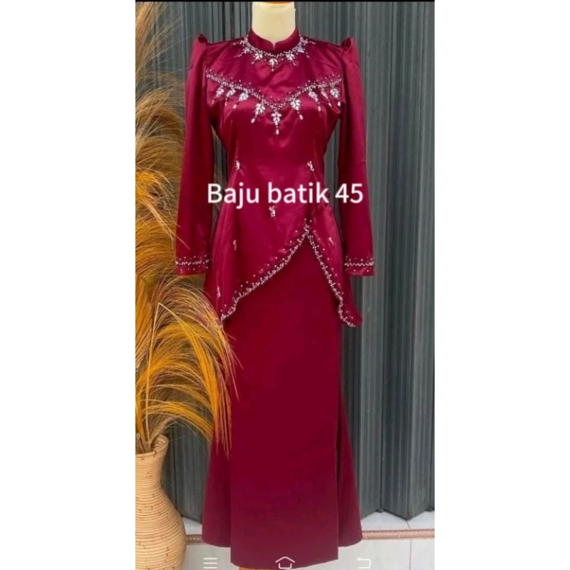 Jual Baju kurung Melayu Dress kondangan terbaru viral satu set dengan ...