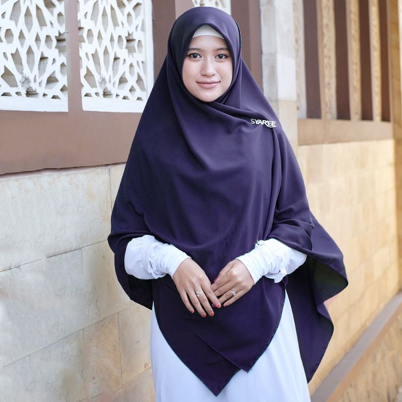 Jual Jilbab Segi Empat Jumbo Wolfis 150 X 150 Cm Hijab Syari Shopee Indonesia 0241