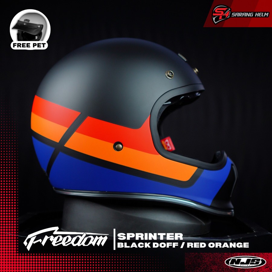 Jual NJS FREEDOM SPRINTER Helm Full Face CAKIL CLASSIC | Shopee Indonesia