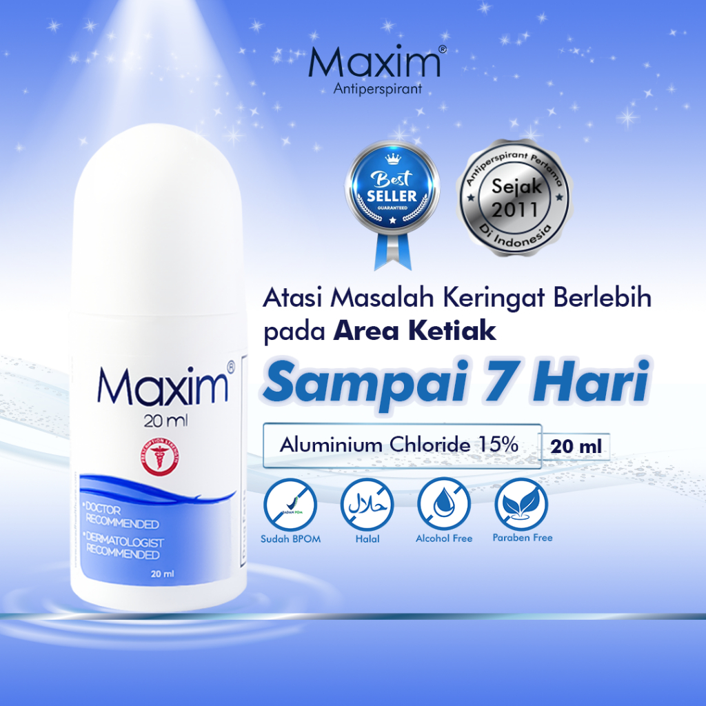 Jual Maxim Antiperspirant Deodoran Ketiak 15 20ml Shopee Indonesia