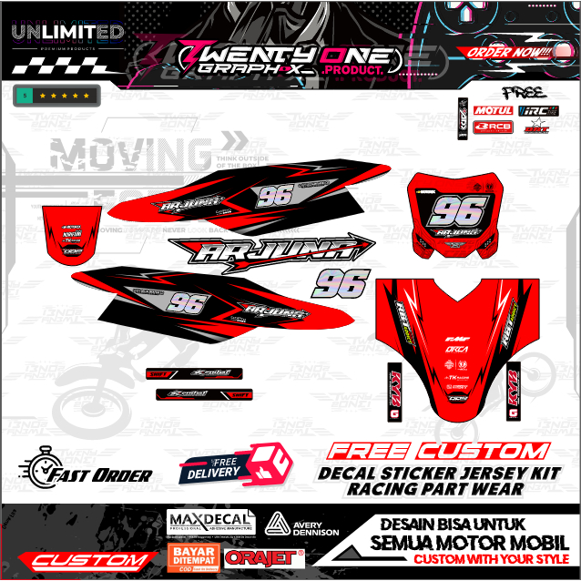 Jual decal Rbt Supra Fit Custom cut Hologram requst | Shopee Indonesia